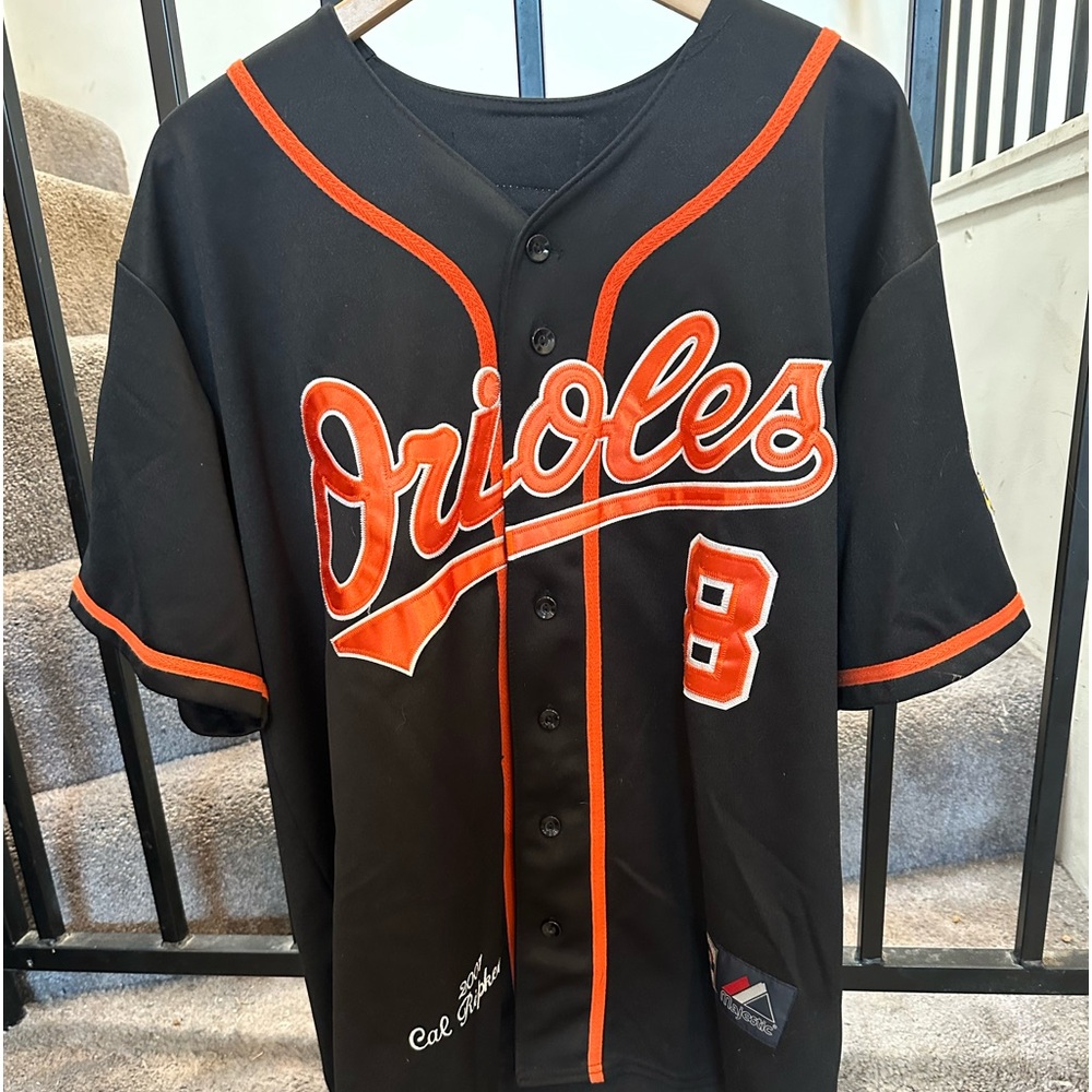 Majestic Cooperstown Collection Black Cal Ripken Jr. Orioles Jersey Size L